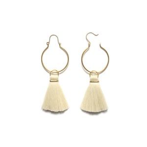 NWT Tassel Moon Hoop Earrings